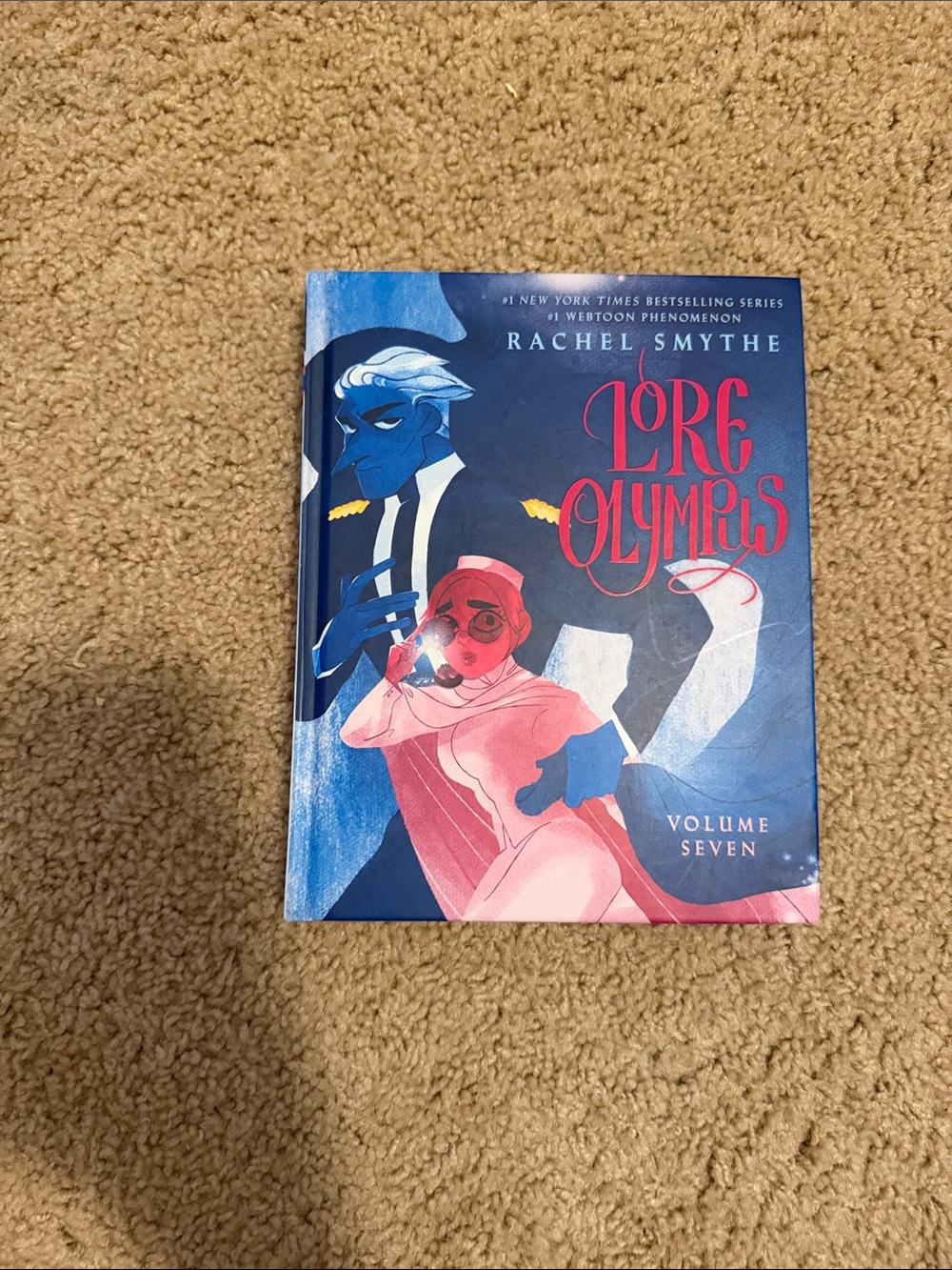 Lore Olympus Volume Seven Hardcover Graphic Novel - Blue & Pink